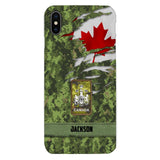 Personalized Canadian soldier camo rank Phone Case M3Q 2503