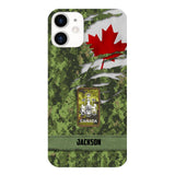 Personalized Canadian soldier camo rank Phone Case M3Q 2503