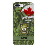 Personalized Canadian soldier camo rank Phone Case M3Q 2503