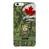 Personalized Canadian soldier camo rank Phone Case M3Q 2503