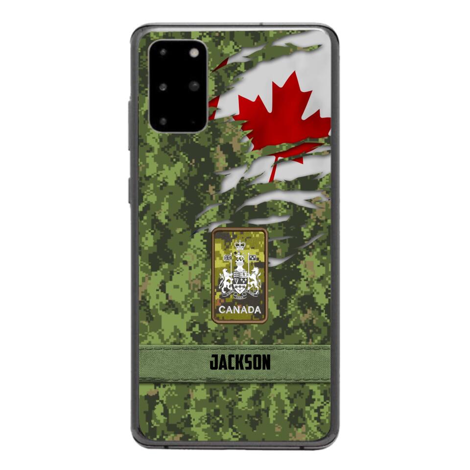 Personalized Canadian soldier camo rank Phone Case M3Q 2503