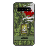 Personalized Canadian soldier camo rank Phone Case M3Q 2503