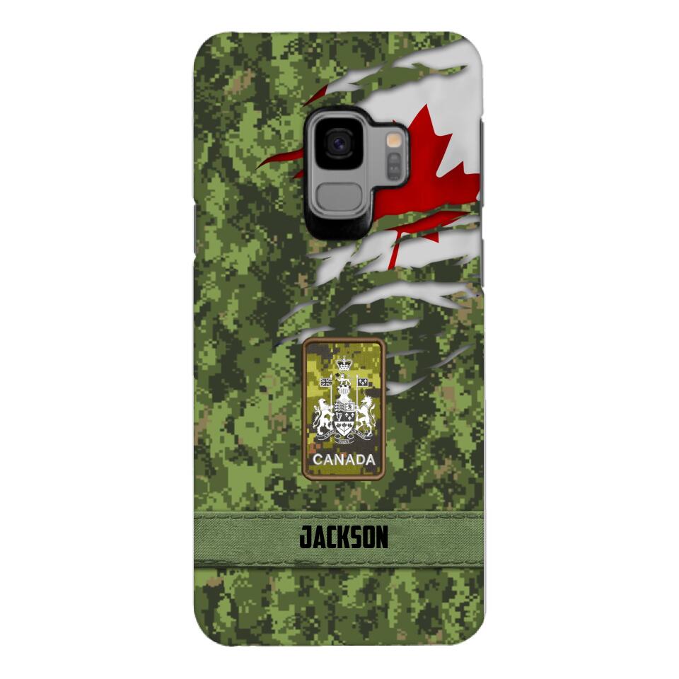 Personalized Canadian soldier camo rank Phone Case M3Q 2503