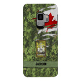 Personalized Canadian soldier camo rank Phone Case M3Q 2503