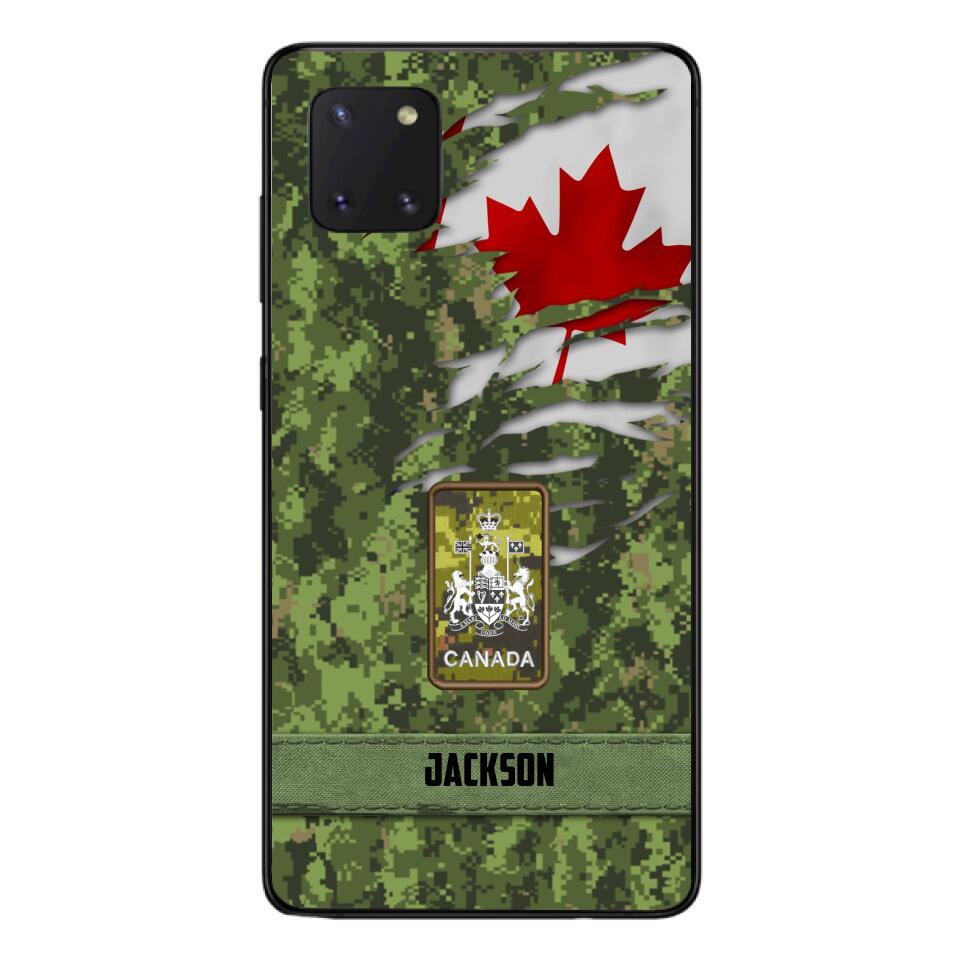 Personalized Canadian soldier camo rank Phone Case M3Q 2503
