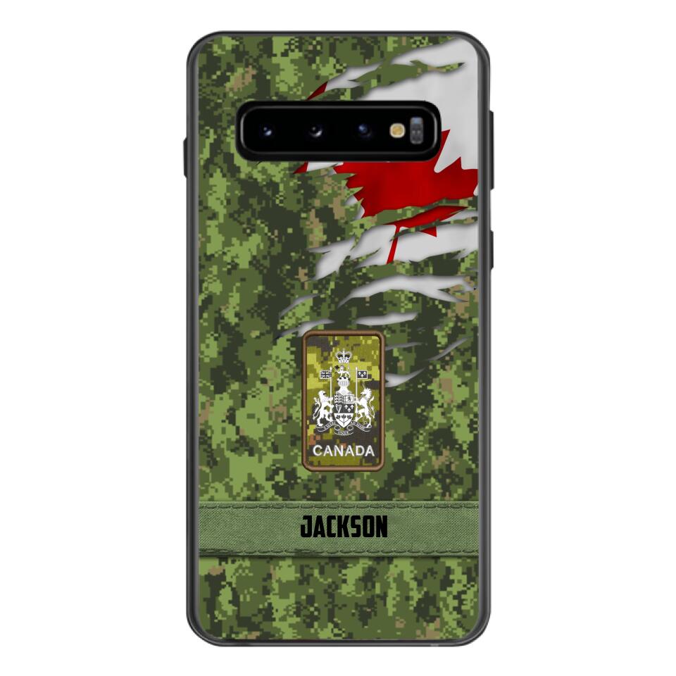 Personalized Canadian soldier camo rank Phone Case M3Q 2503