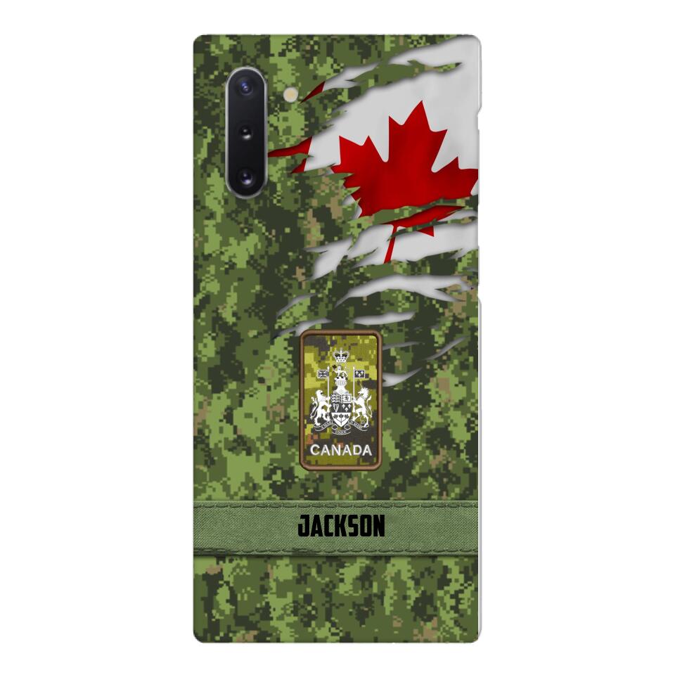 Personalized Canadian soldier camo rank Phone Case M3Q 2503