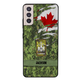 Personalized Canadian soldier camo rank Phone Case M3Q 2503