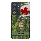 Personalized Canadian soldier camo rank Phone Case M3Q 2503