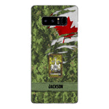 Personalized Canadian soldier camo rank Phone Case M3Q 2503