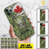 Personalized Canadian soldier camo rank Phone Case M3Q 2503