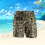 PERSONALIZED US ARMY CAMO SHORTS QTHC2503