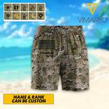 PERSONALIZED US ARMY CAMO SHORTS QTHC2503