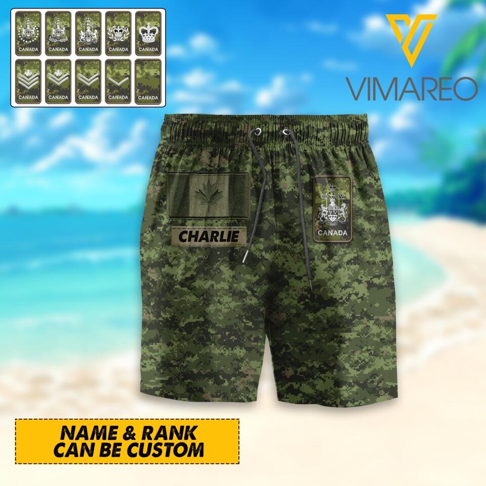PERSONALIZED CANADIAN ARMY CAMO SHORTS QTHC2503