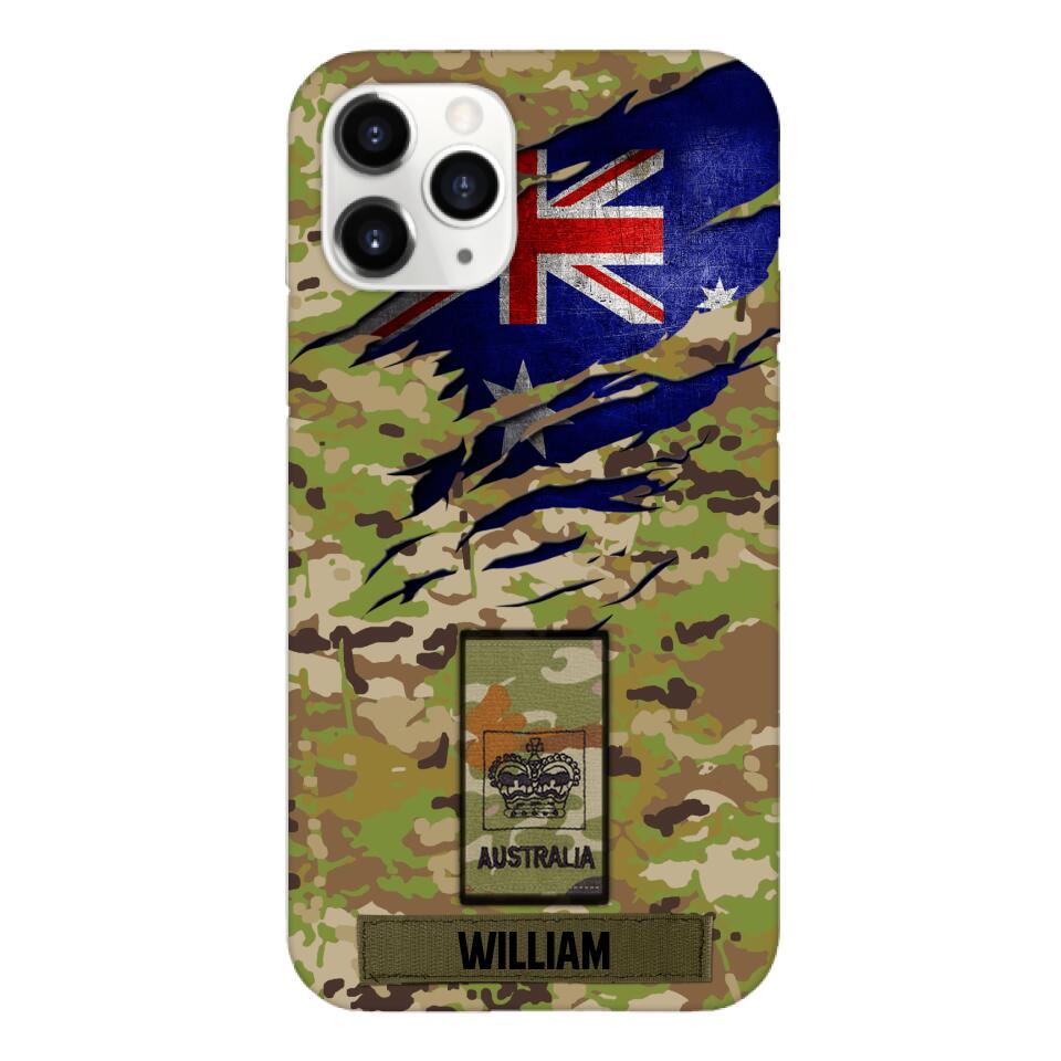 Personalized Australian soldier camo rank Phone Case 3T 2503