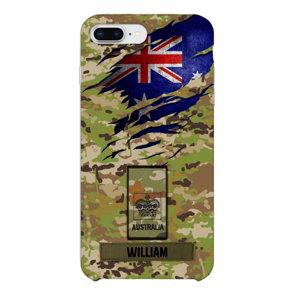 Personalized Australian soldier camo rank Phone Case 3T 2503