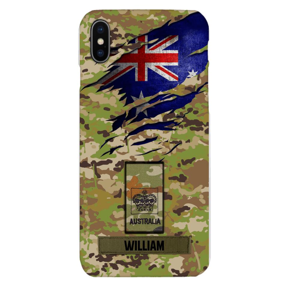Personalized Australian soldier camo rank Phone Case 3T 2503