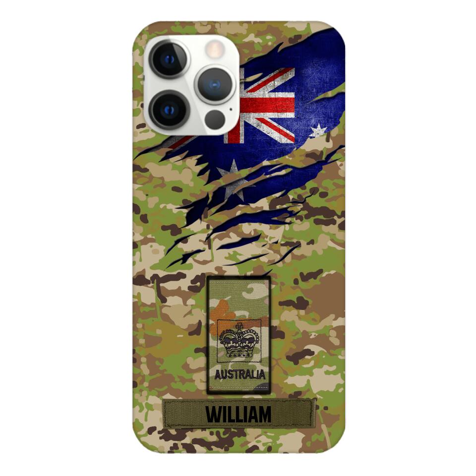 Personalized Australian soldier camo rank Phone Case 3T 2503