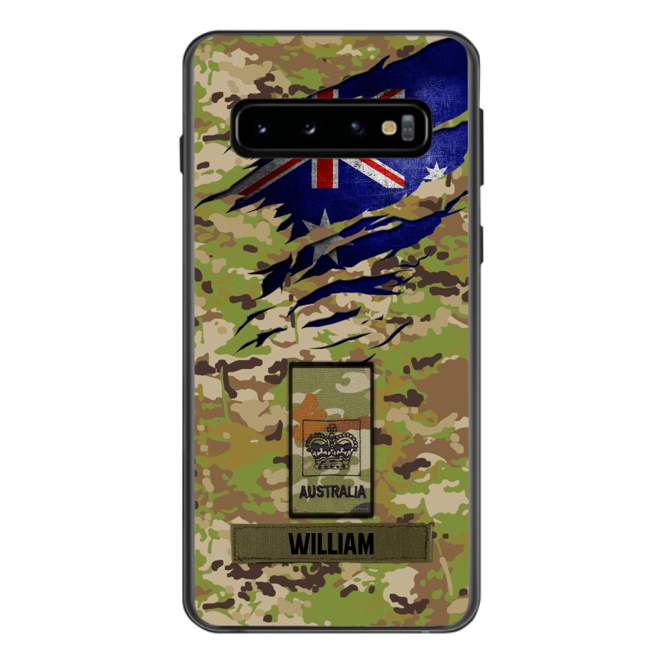 Personalized Australian soldier camo rank Phone Case 3T 2503