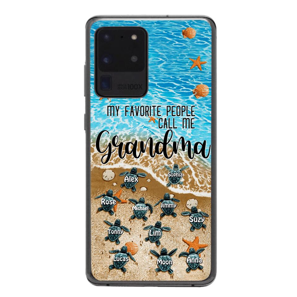 PERSONALIZED MY FAVORITE PEOPLE CALL ME GRANDMA TURTLE PHONECASE QTDT2603