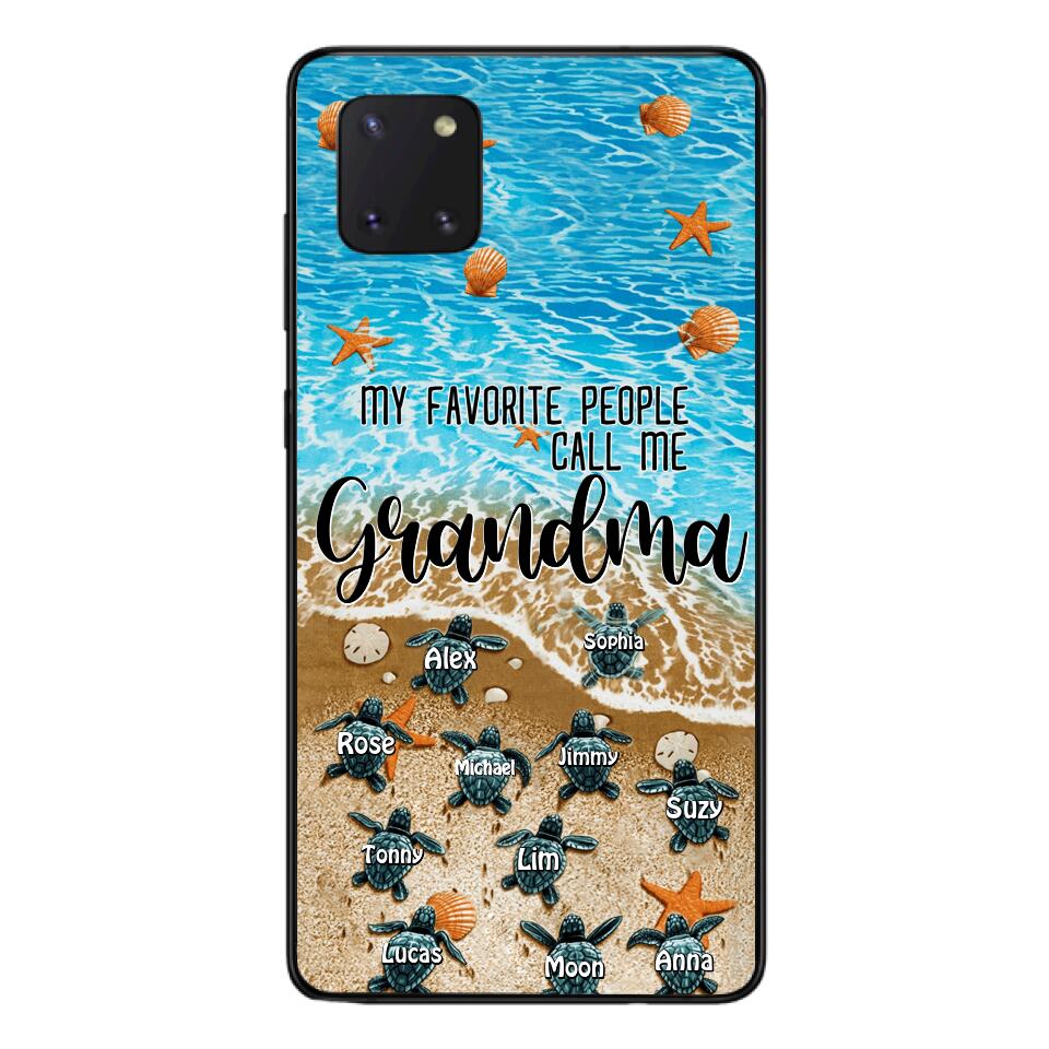 PERSONALIZED MY FAVORITE PEOPLE CALL ME GRANDMA TURTLE PHONECASE QTDT2603