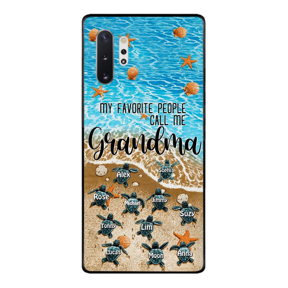 PERSONALIZED MY FAVORITE PEOPLE CALL ME GRANDMA TURTLE PHONECASE QTDT2603