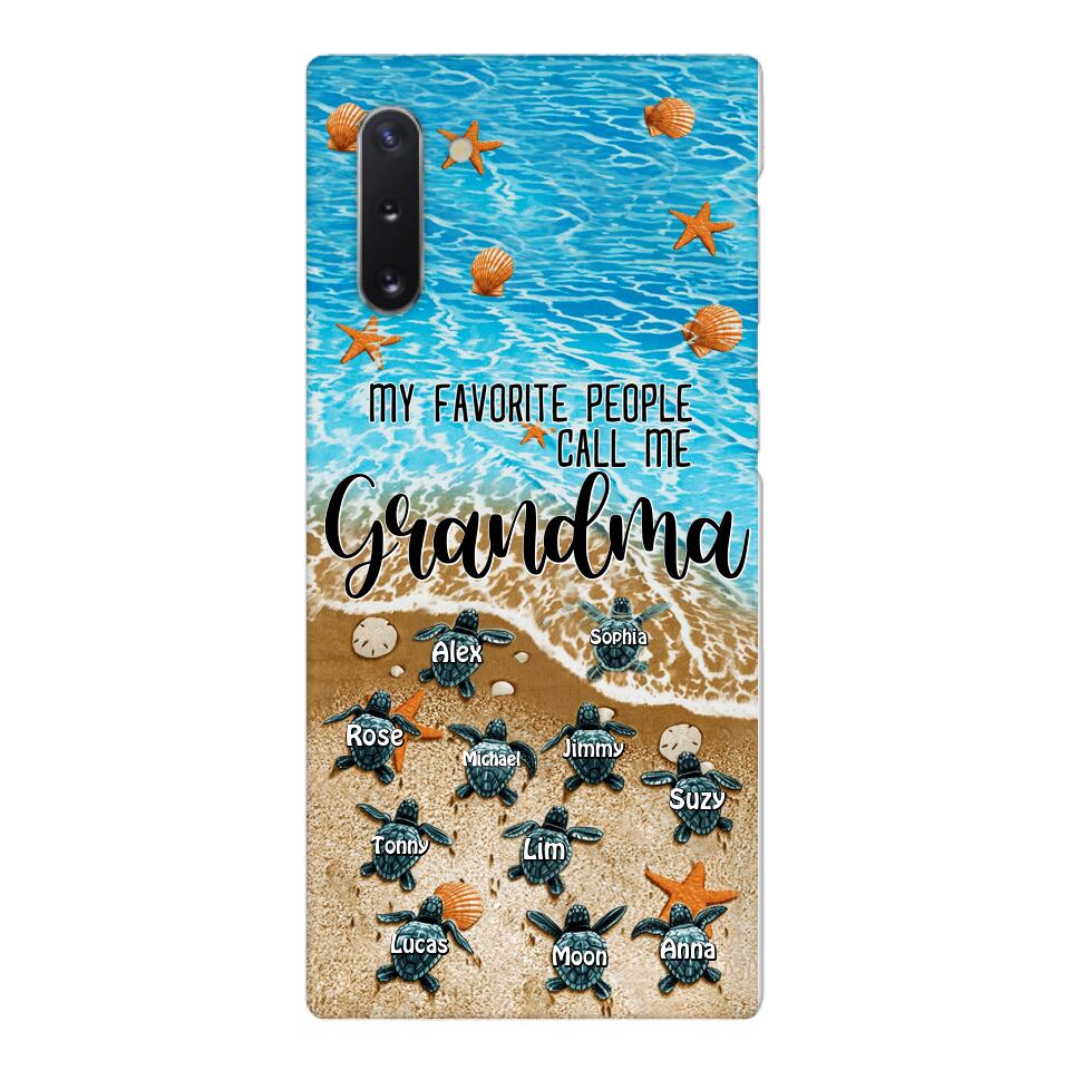 PERSONALIZED MY FAVORITE PEOPLE CALL ME GRANDMA TURTLE PHONECASE QTDT2603