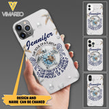 PERSONALIZED TURTLE GIRL WITH NAME PHONECASE QTTQ2603