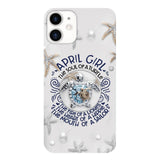 PERSONALIZED APRIL TURTLE GIRL PHONECASE QTTQ2603