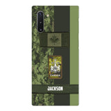 Personalized Canada soldier camo rank Phone Case M3Q 2603