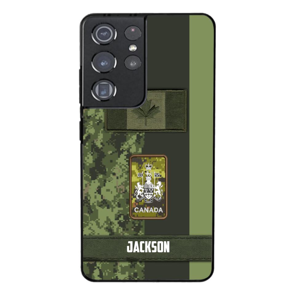 Personalized Canada soldier camo rank Phone Case M3Q 2603