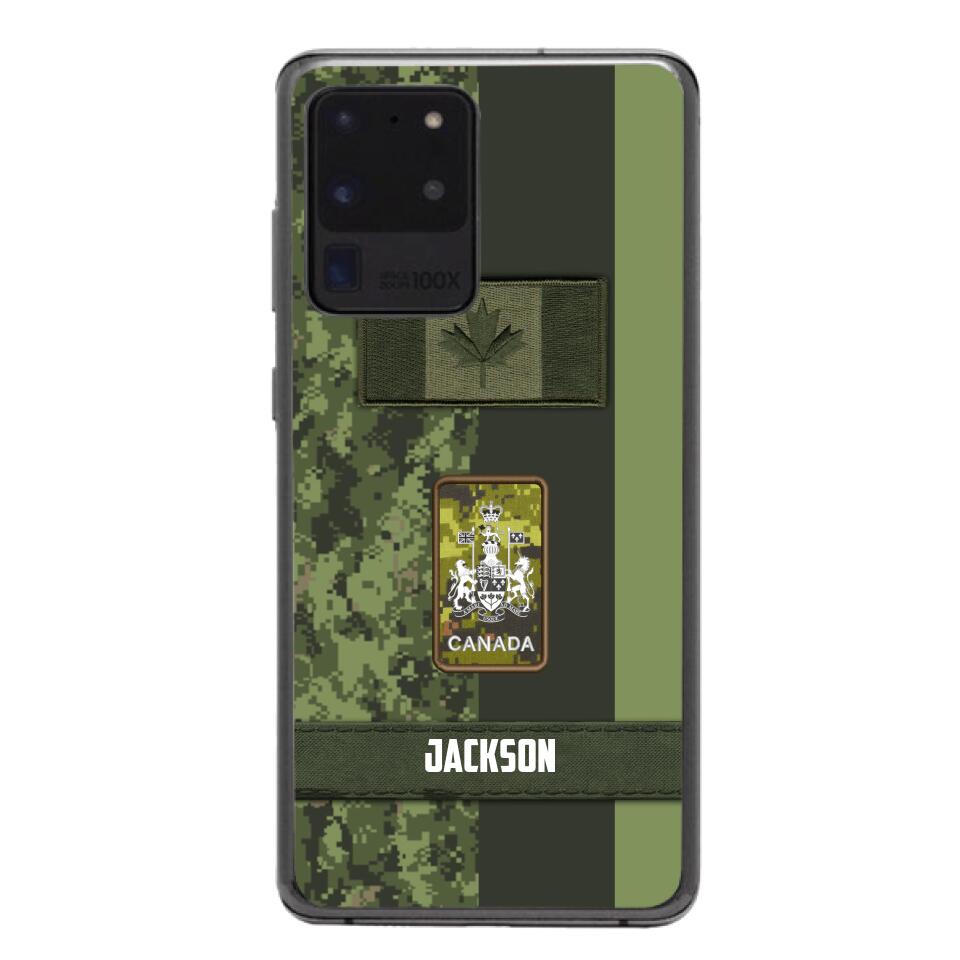 Personalized Canada soldier camo rank Phone Case M3Q 2603