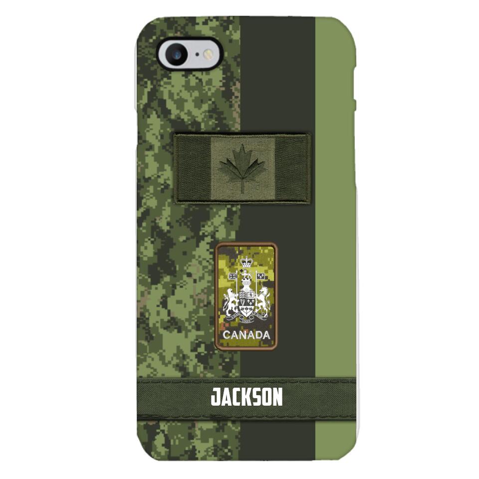 Personalized Canada soldier camo rank Phone Case M3Q 2603