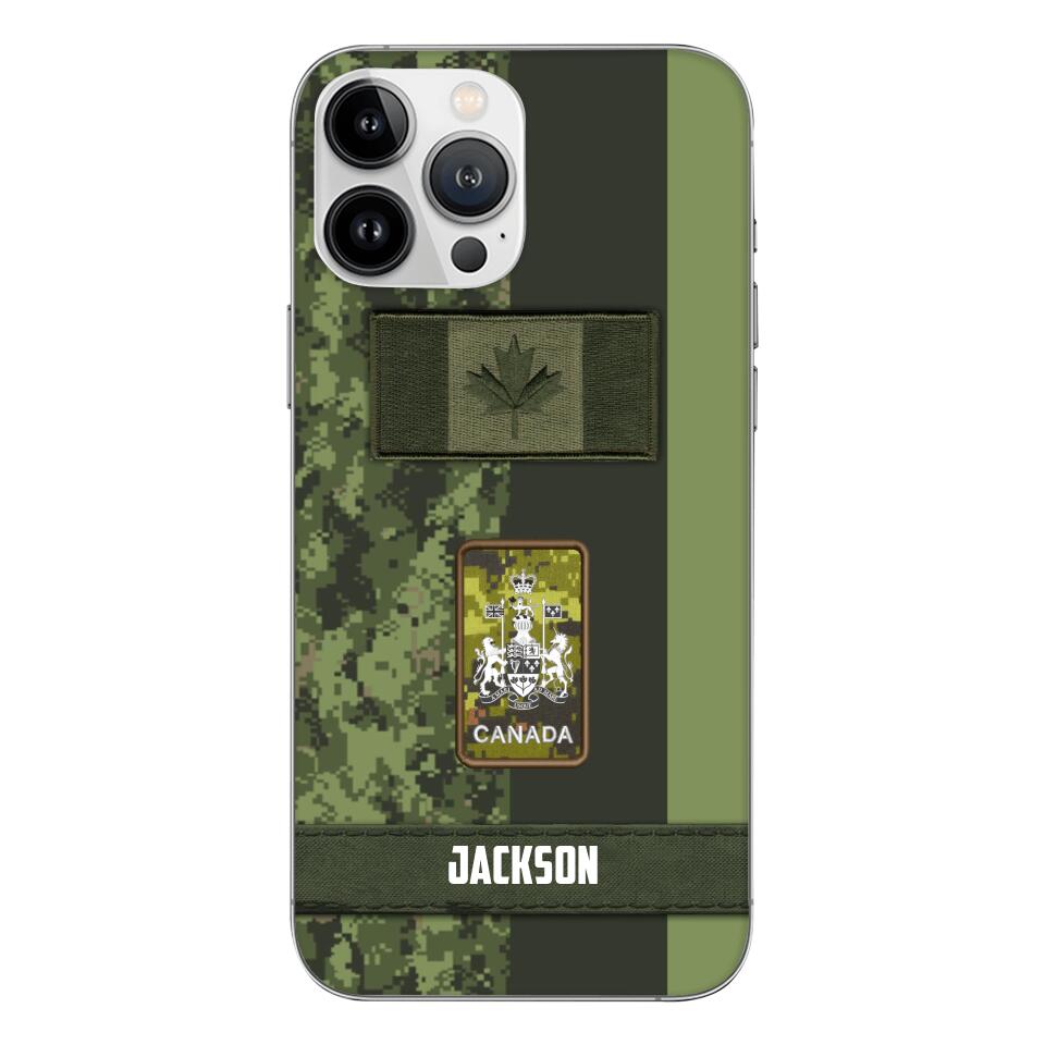 Personalized Canada soldier camo rank Phone Case M3Q 2603