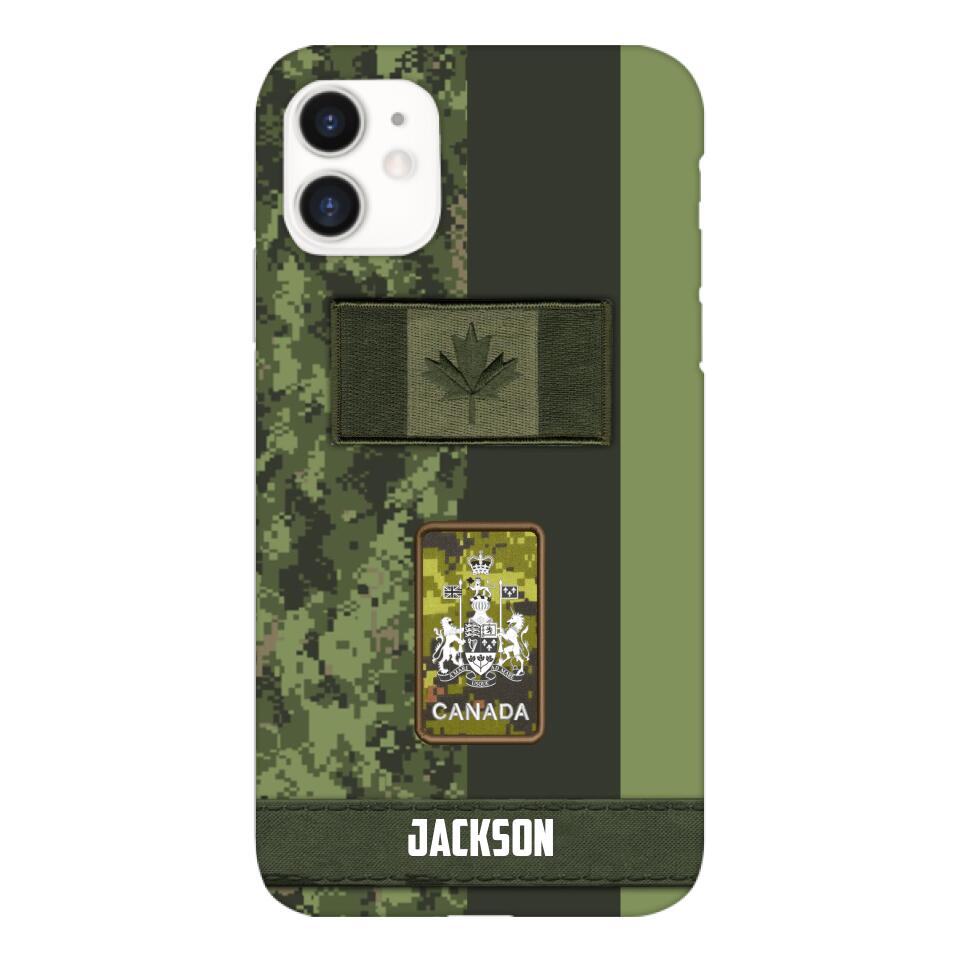 Personalized Canada soldier camo rank Phone Case M3Q 2603