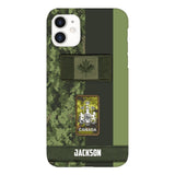 Personalized Canada soldier camo rank Phone Case M3Q 2603