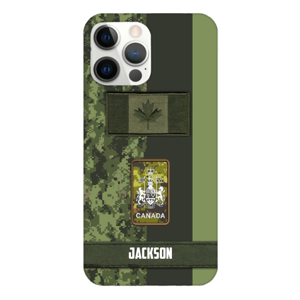 Personalized Canada soldier camo rank Phone Case M3Q 2603