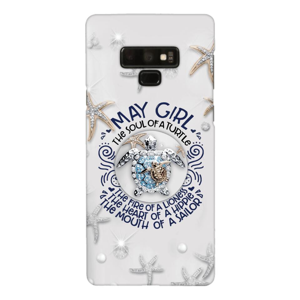 PERSONALIZED MAY TURTLE GIRL PHONECASE QTTQ2603
