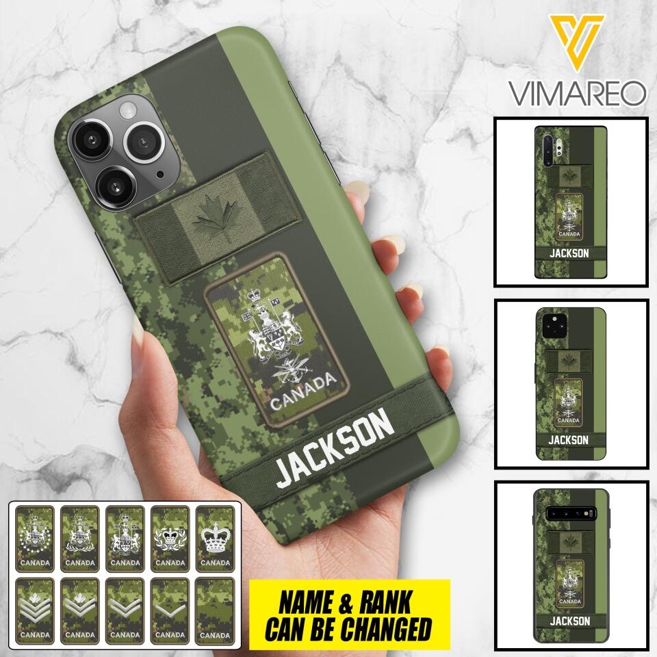 Personalized Canada soldier camo rank Phone Case M3Q 2603