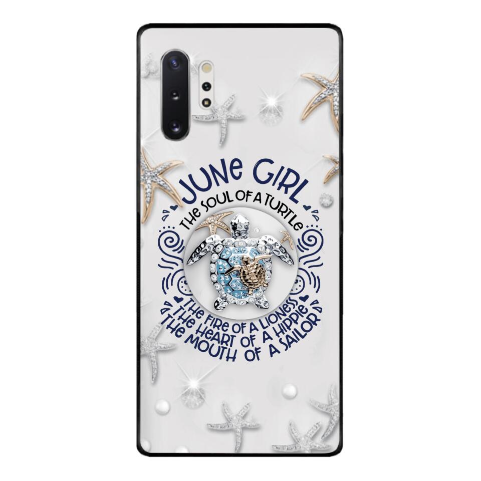 PERSONALIZED JUNE TURTLE GIRL PHONECASE QTTQ2603