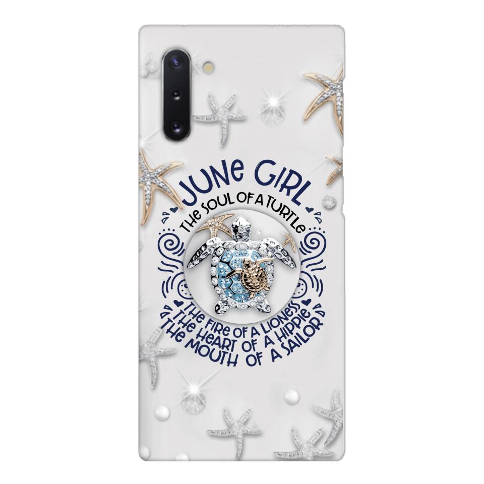 PERSONALIZED JUNE TURTLE GIRL PHONECASE QTTQ2603