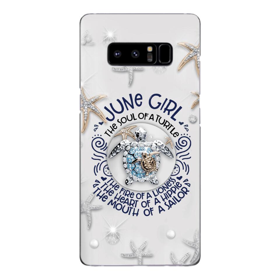 PERSONALIZED JUNE TURTLE GIRL PHONECASE QTTQ2603