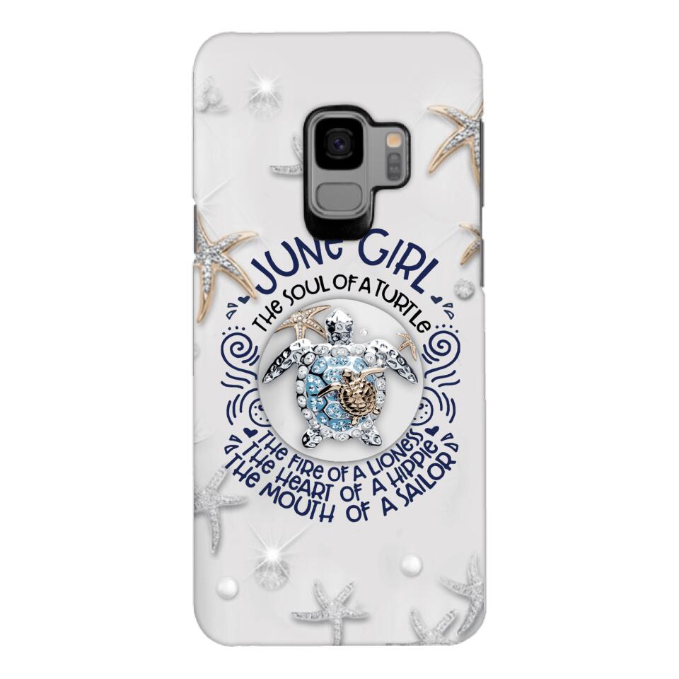 PERSONALIZED JUNE TURTLE GIRL PHONECASE QTTQ2603
