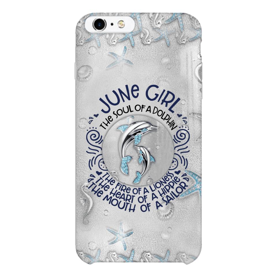 PERSONALIZED JUNE DOLPHIN GIRL PHONECASE QTTQ2603