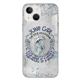 PERSONALIZED JUNE DOLPHIN GIRL PHONECASE QTTQ2603