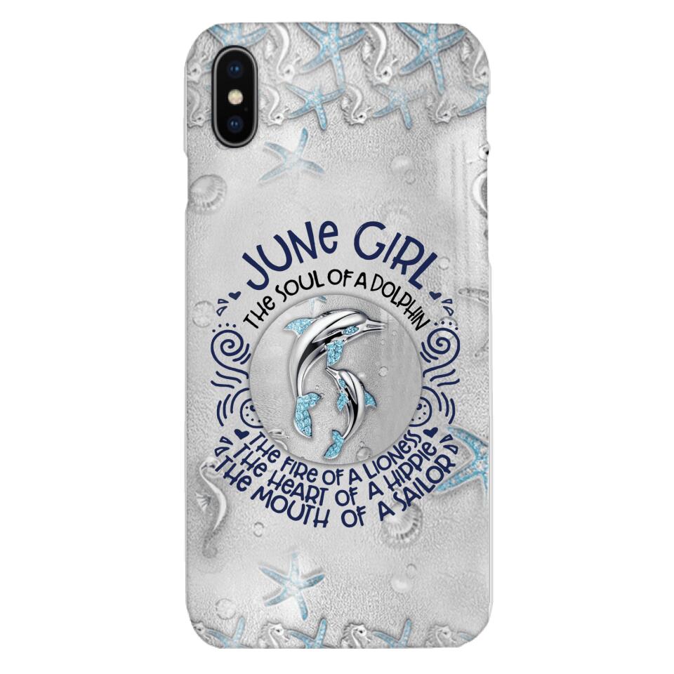PERSONALIZED JUNE DOLPHIN GIRL PHONECASE QTTQ2603