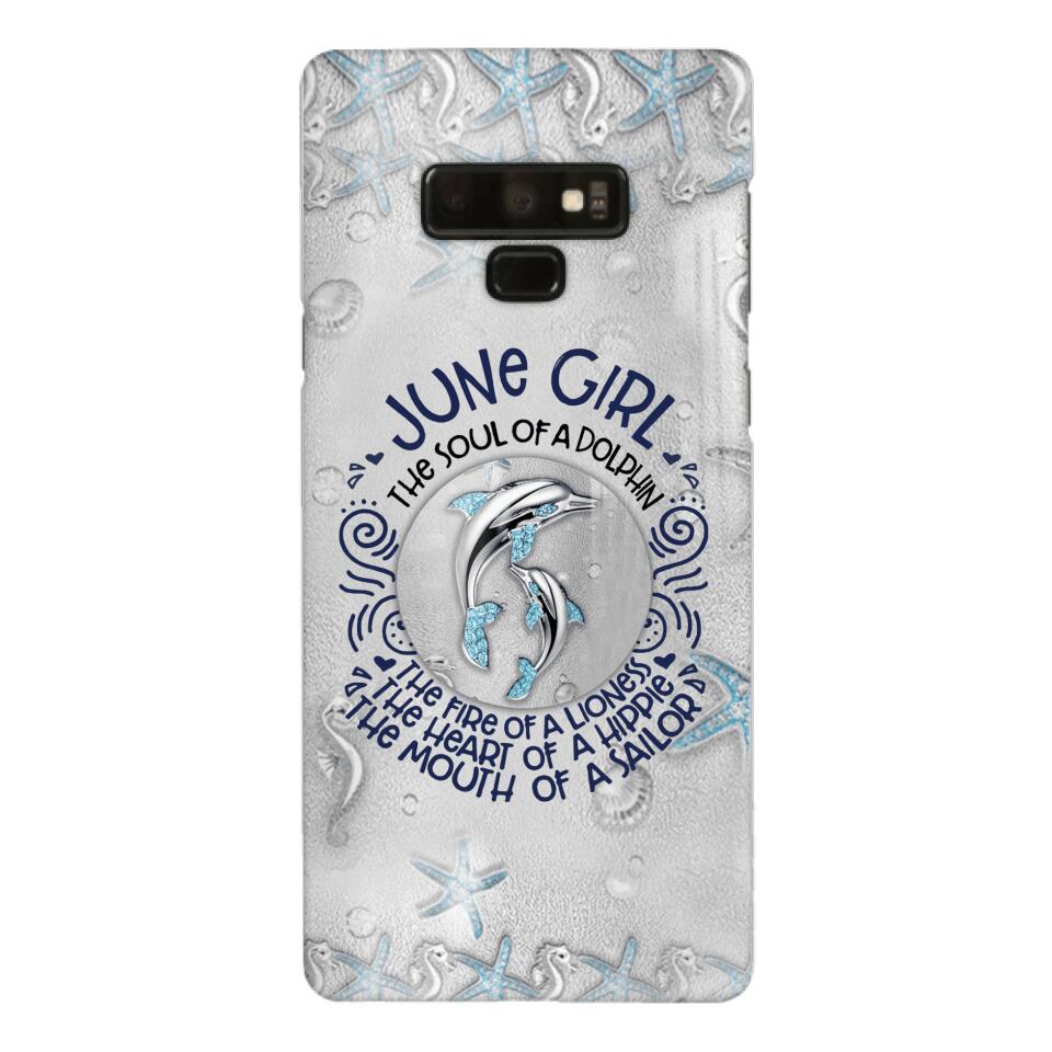 PERSONALIZED JUNE DOLPHIN GIRL PHONECASE QTTQ2603