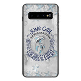 PERSONALIZED JUNE DOLPHIN GIRL PHONECASE QTTQ2603