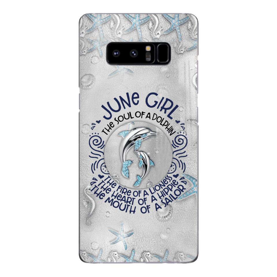PERSONALIZED JUNE DOLPHIN GIRL PHONECASE QTTQ2603