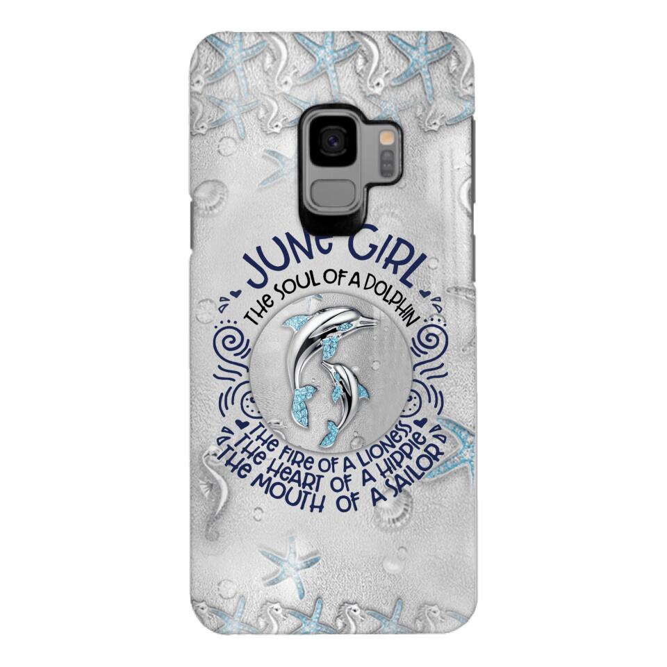 PERSONALIZED JUNE DOLPHIN GIRL PHONECASE QTTQ2603
